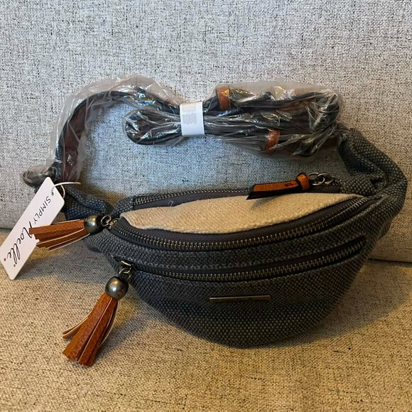 NWT Simply Noelle Havana Adjustable Fanny Pack Canvas main image 5